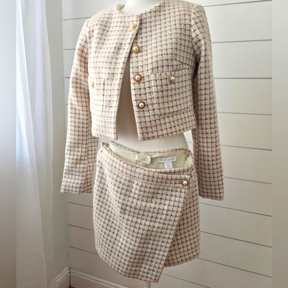 NWT House Of Harlow 1960 Twead Business Suit Skort and Jacket 2 Piece set - Picture 5 of 10